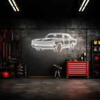 Chevelle 1967 Angle Neon Silhouette