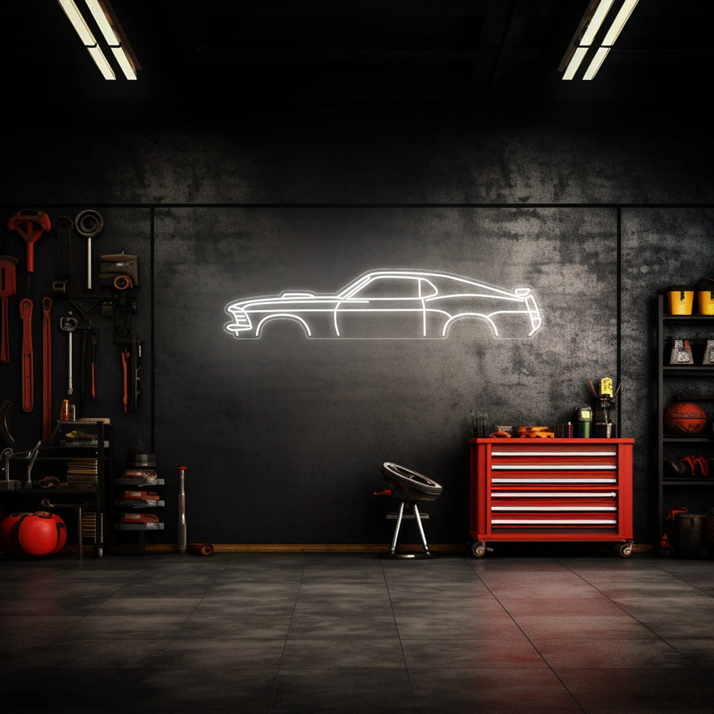 Mustang 1970 Neon Silhouette