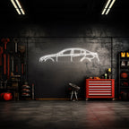 Q50s Red Sport Neon Silhouette