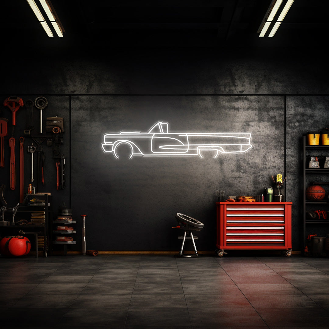 Thunderbird 1959 Neon Silhouette