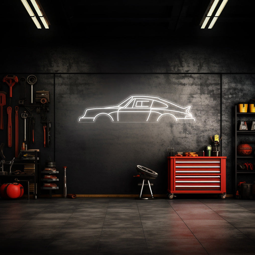 911 1981 SC Rally Neon Silhouette