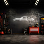 Challenger 1970 Neon Silhouette