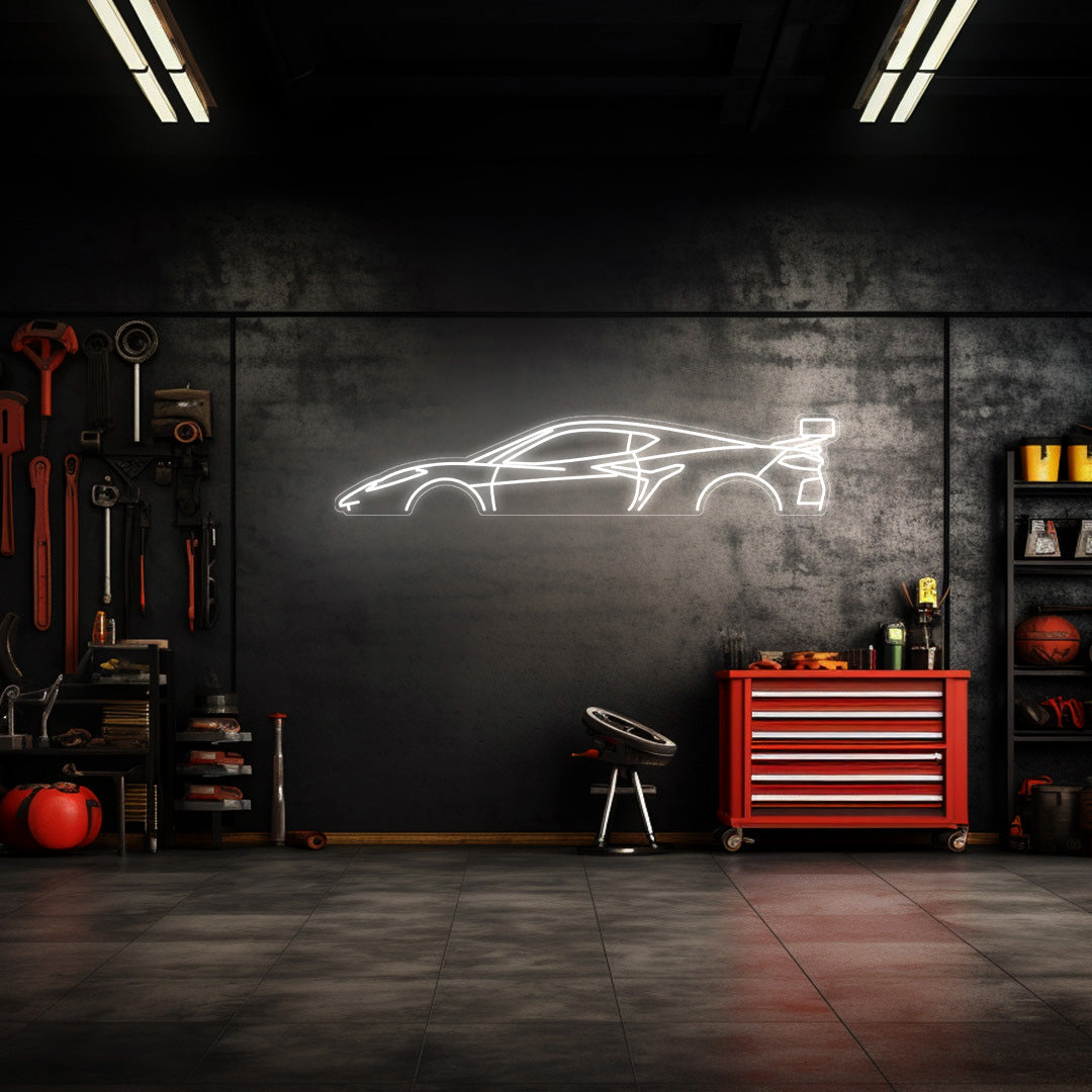 Corvette C8 Z06 Neon Silhouette