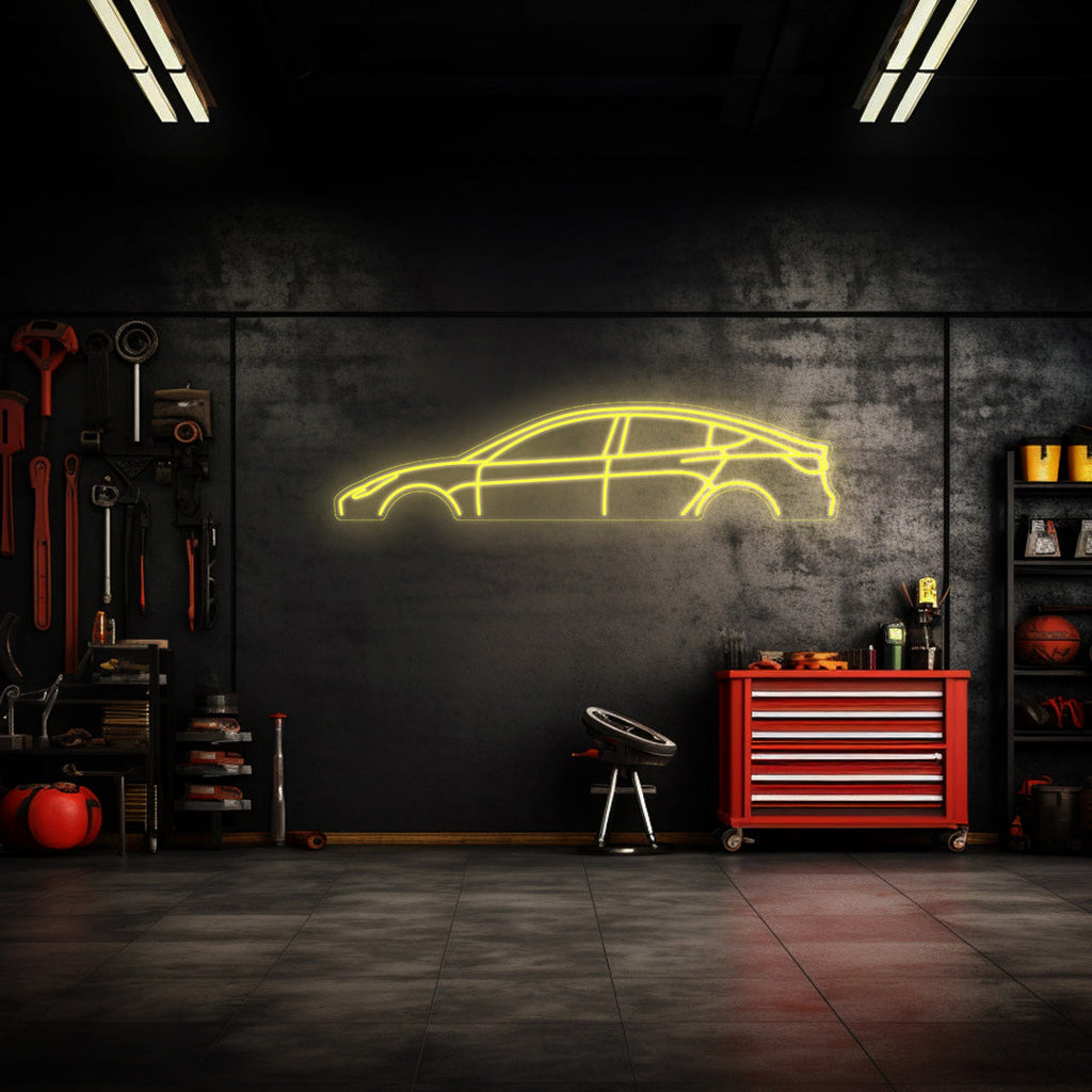 Model 3 Neon Silhouette