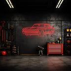 Chevelle 1967 Angle Neon Silhouette