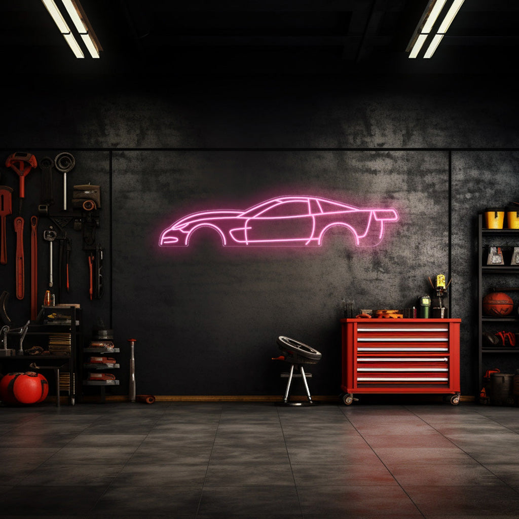 Corvette C5 Neon Silhouette