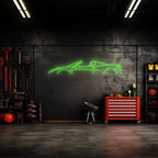 458 Spider Neon Silhouette