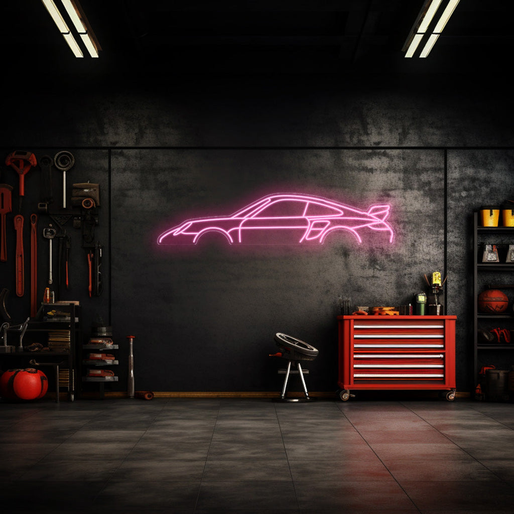 911 997 GT2 Neon Silhouette