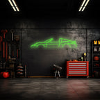 911 992 Targa 2 Neon Silhouette