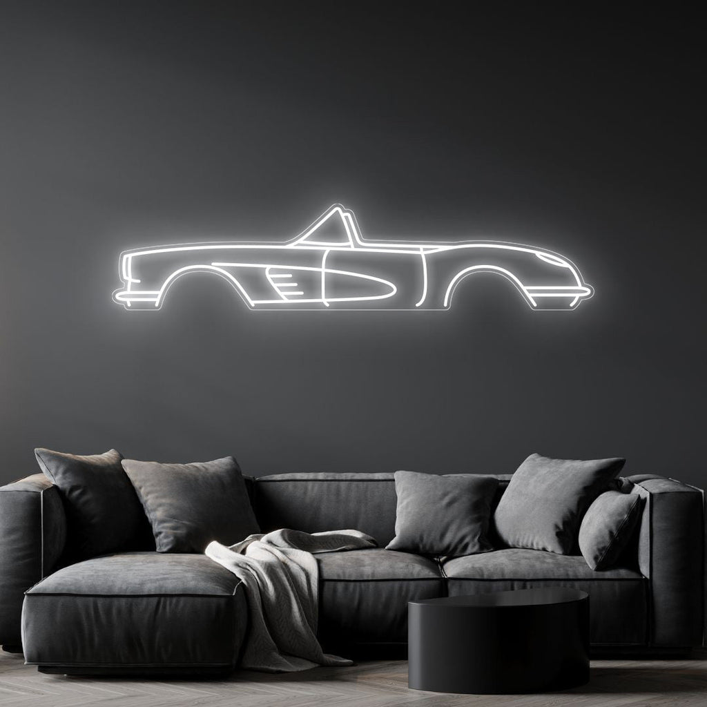 Corvette C1 1958 Neon Silhouette