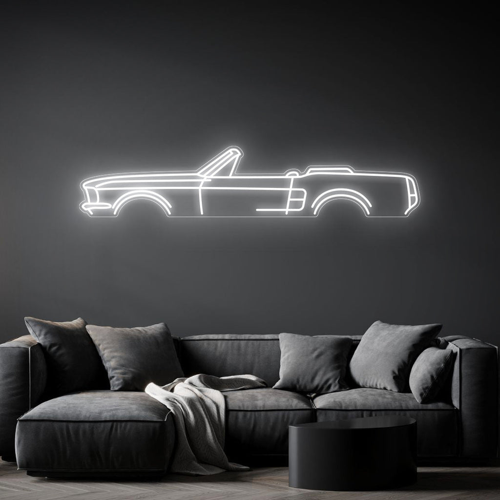 Mustang Cabrio 1967 Neon Silhouette