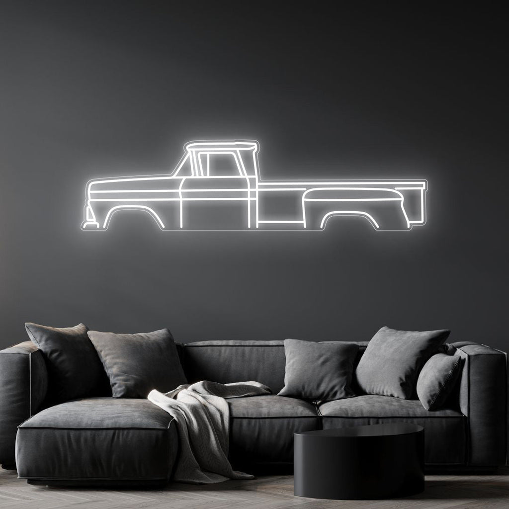 1960 Pickup Neon Silhouette
