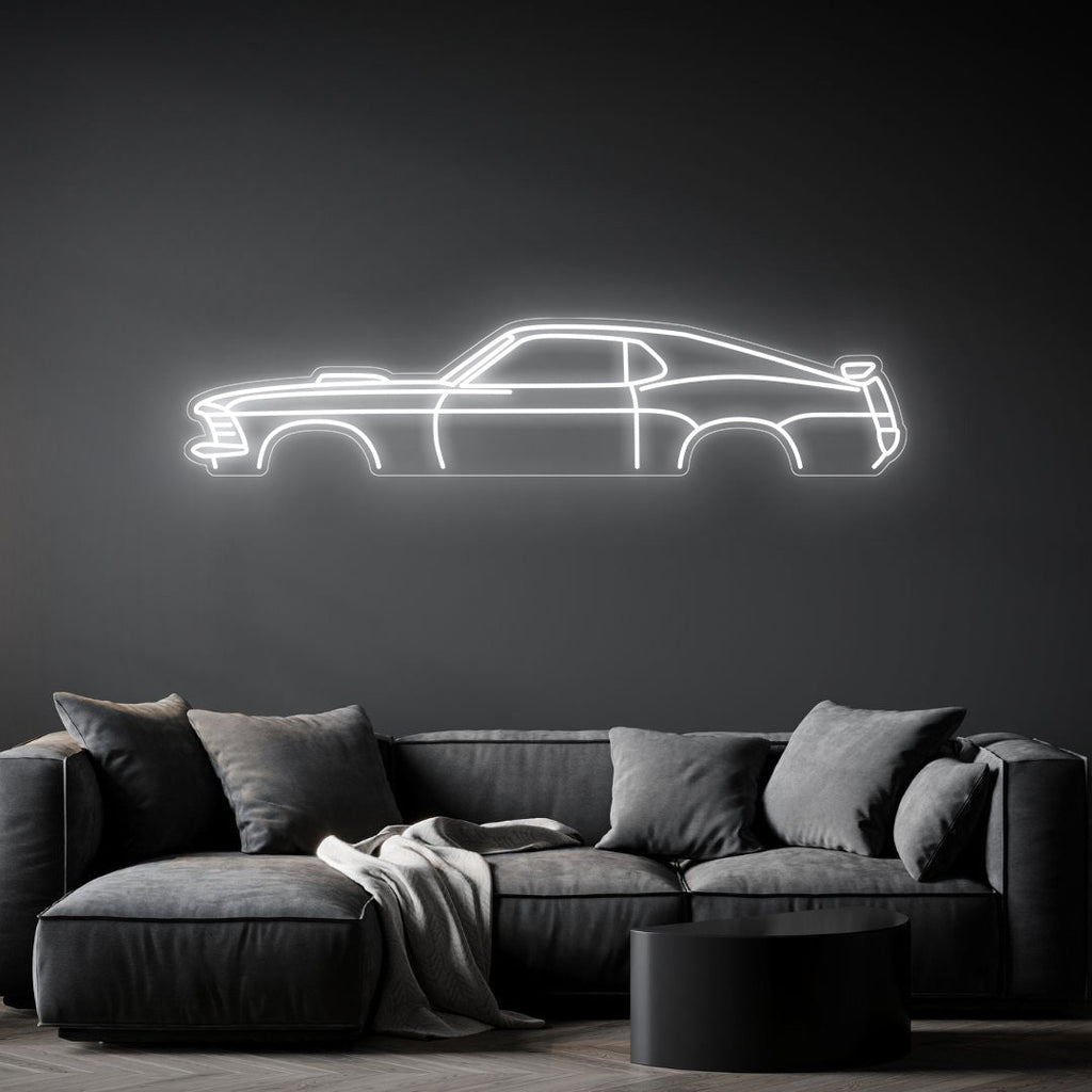 Mustang 1970 Neon Silhouette