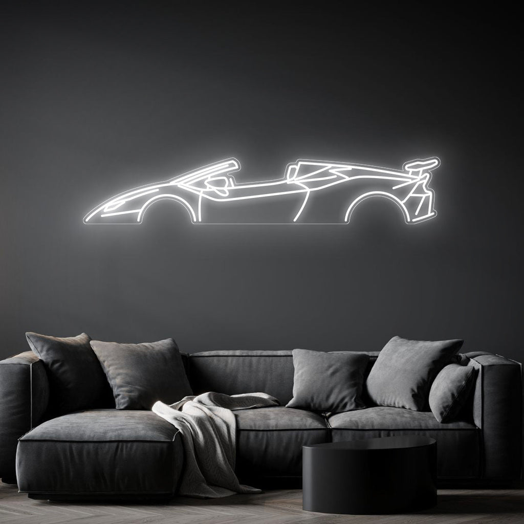 Huracan Spider Neon Silhouette