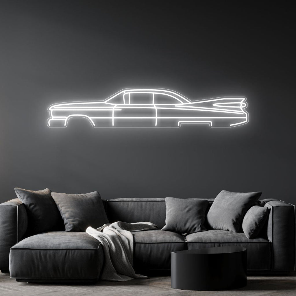 62 1959 Detailed Neon Silhouette