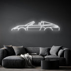 911 991 Targa Neon Silhouette