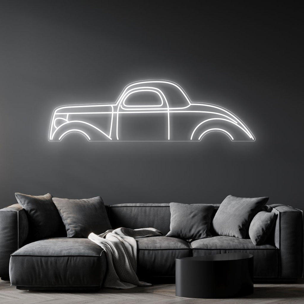 Coupe 1936 Neon Silhouette