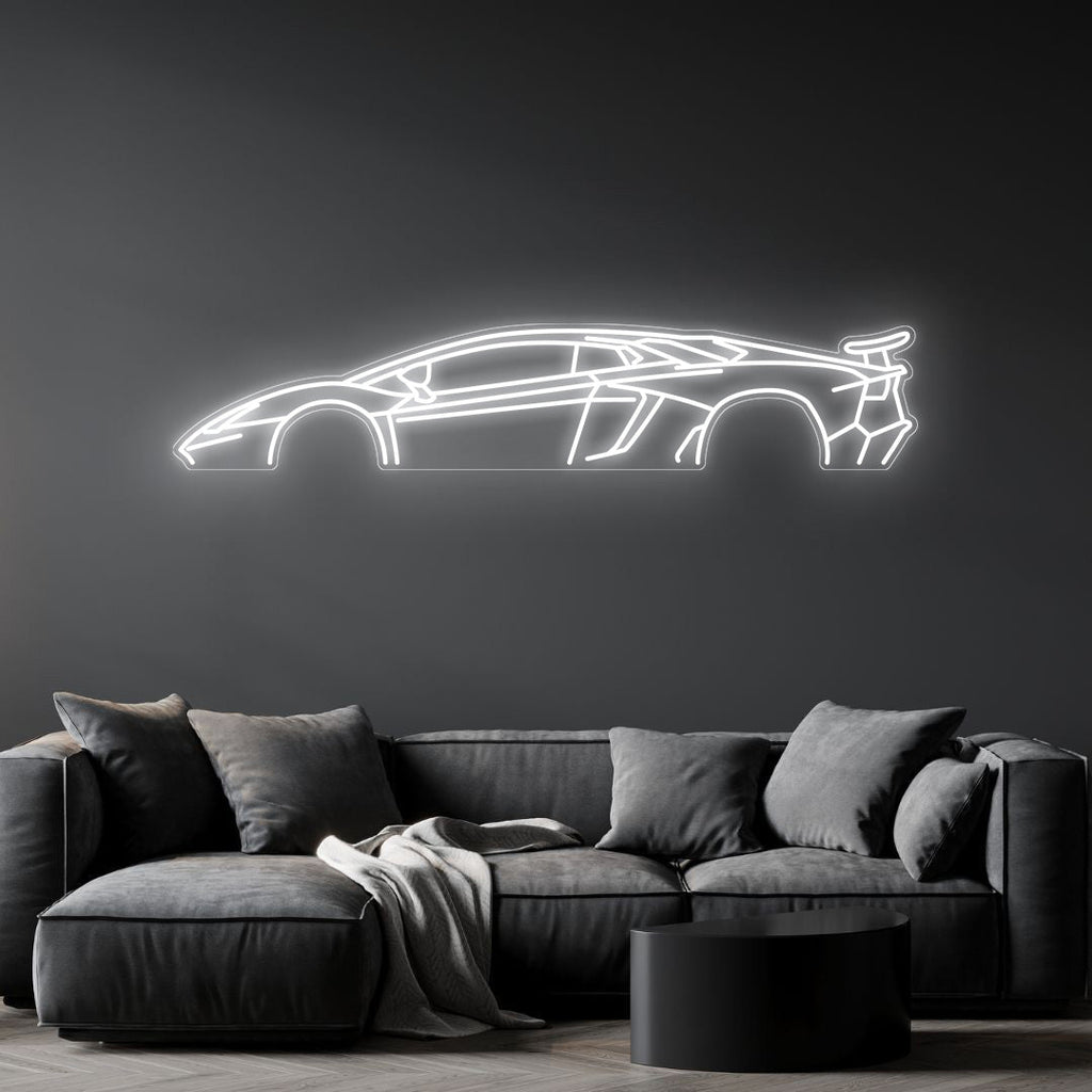 Aventador SV Neon Silhouette