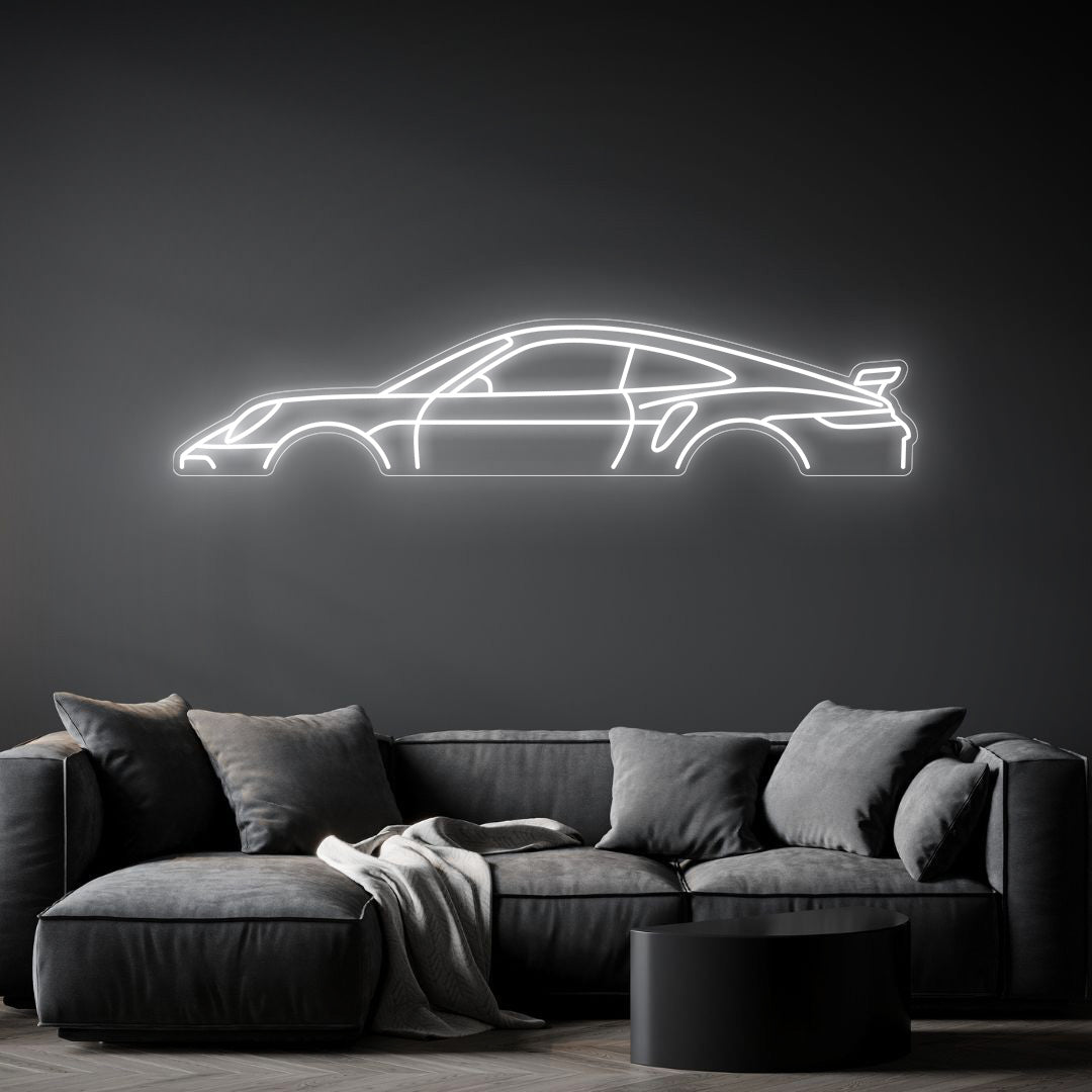 911 992 Turbo S Neon Silhouette