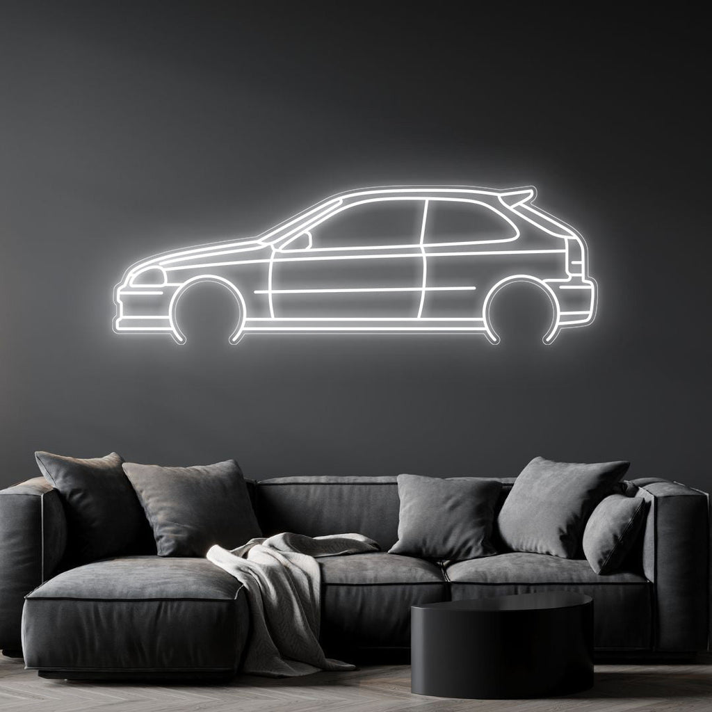 Civic 1998 Hatch Neon Silhouette