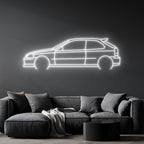 Civic 1998 Hatch Neon Silhouette