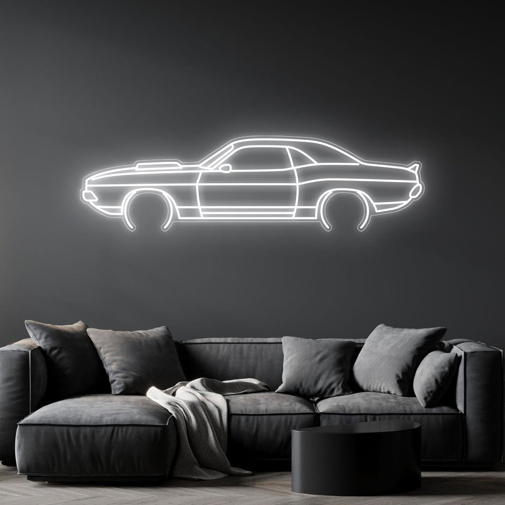 Challenger 1970 TA Neon Silhouette