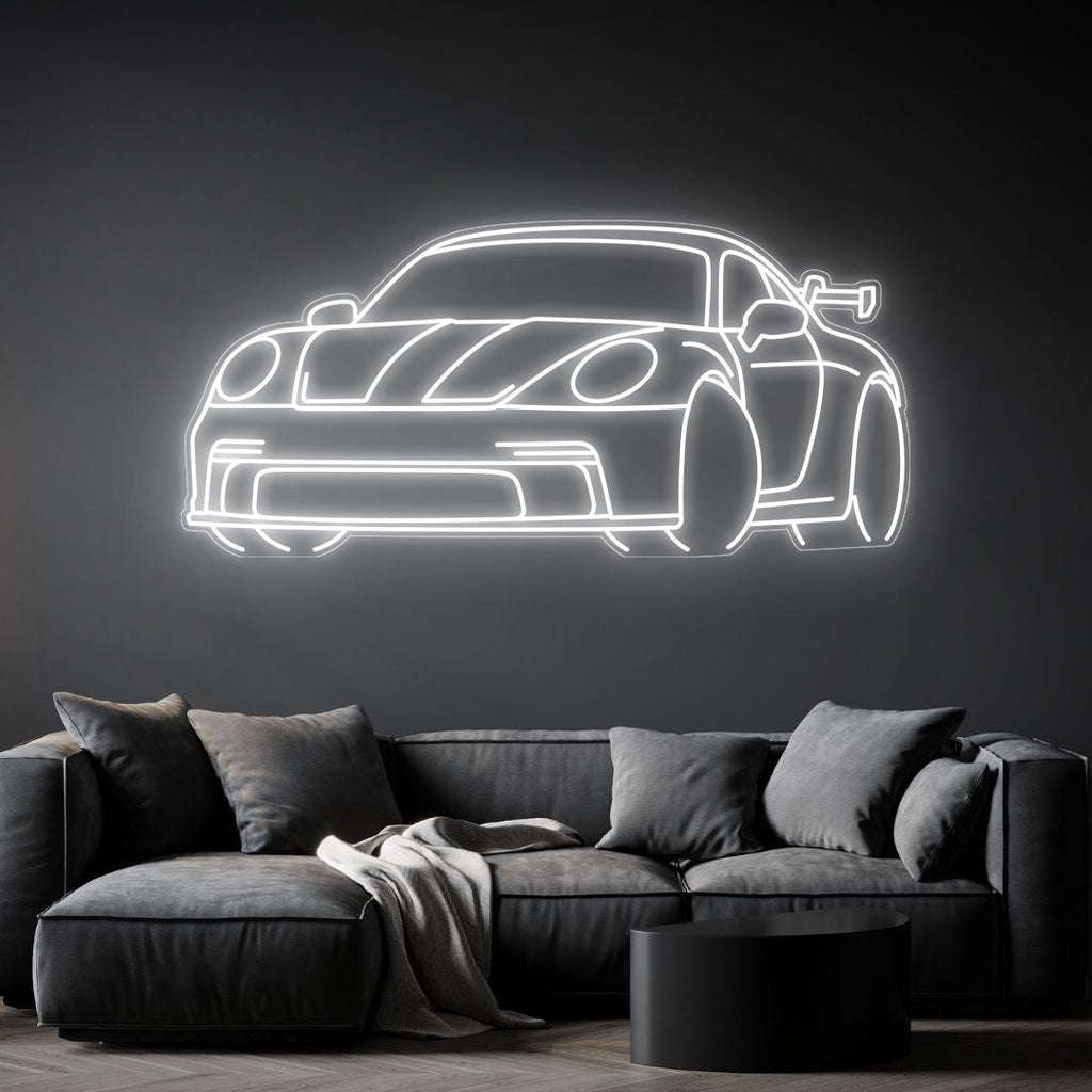 911 992 GT3 Angle Neon Silhouette