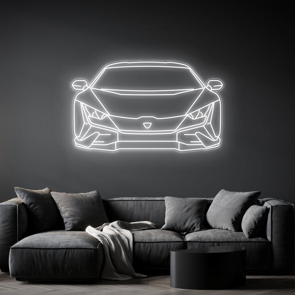 Huracan Tecnica Front Neon Silhouette