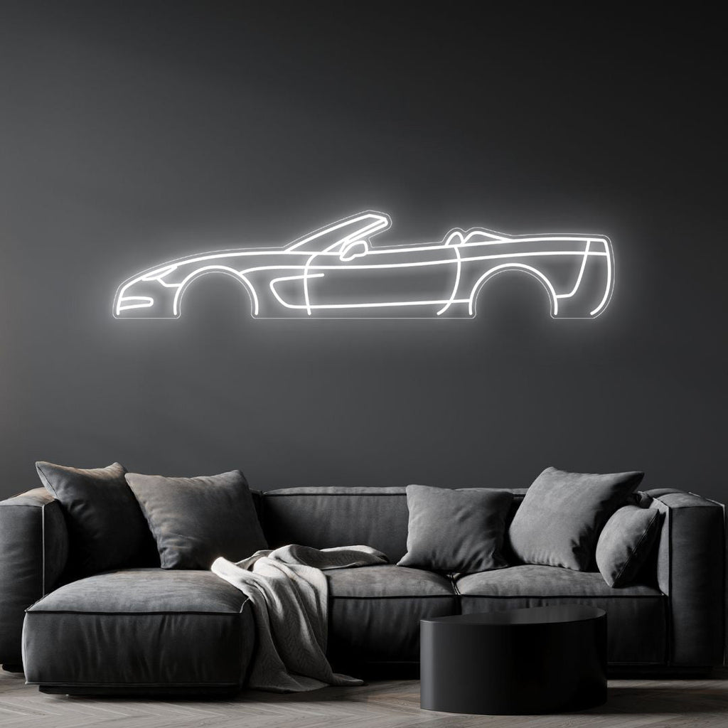 Corvette C5 Cabrio Neon Silhouette