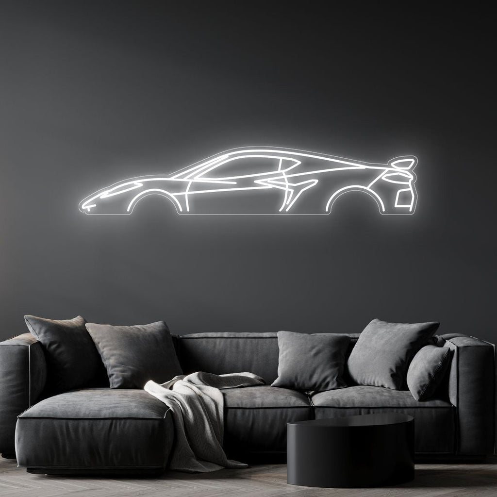 Corvette C8 Z06 Neon Silhouette