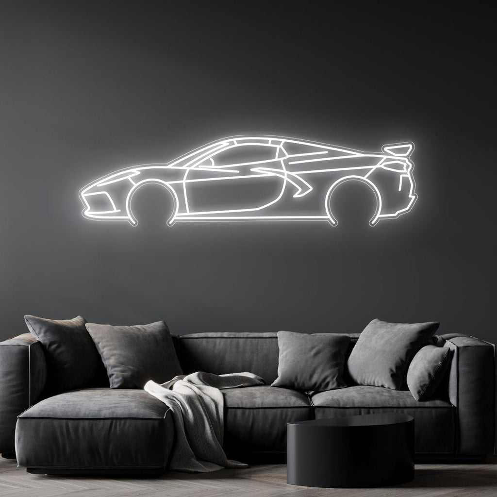 Corvette C8 HTC Neon Silhouette
