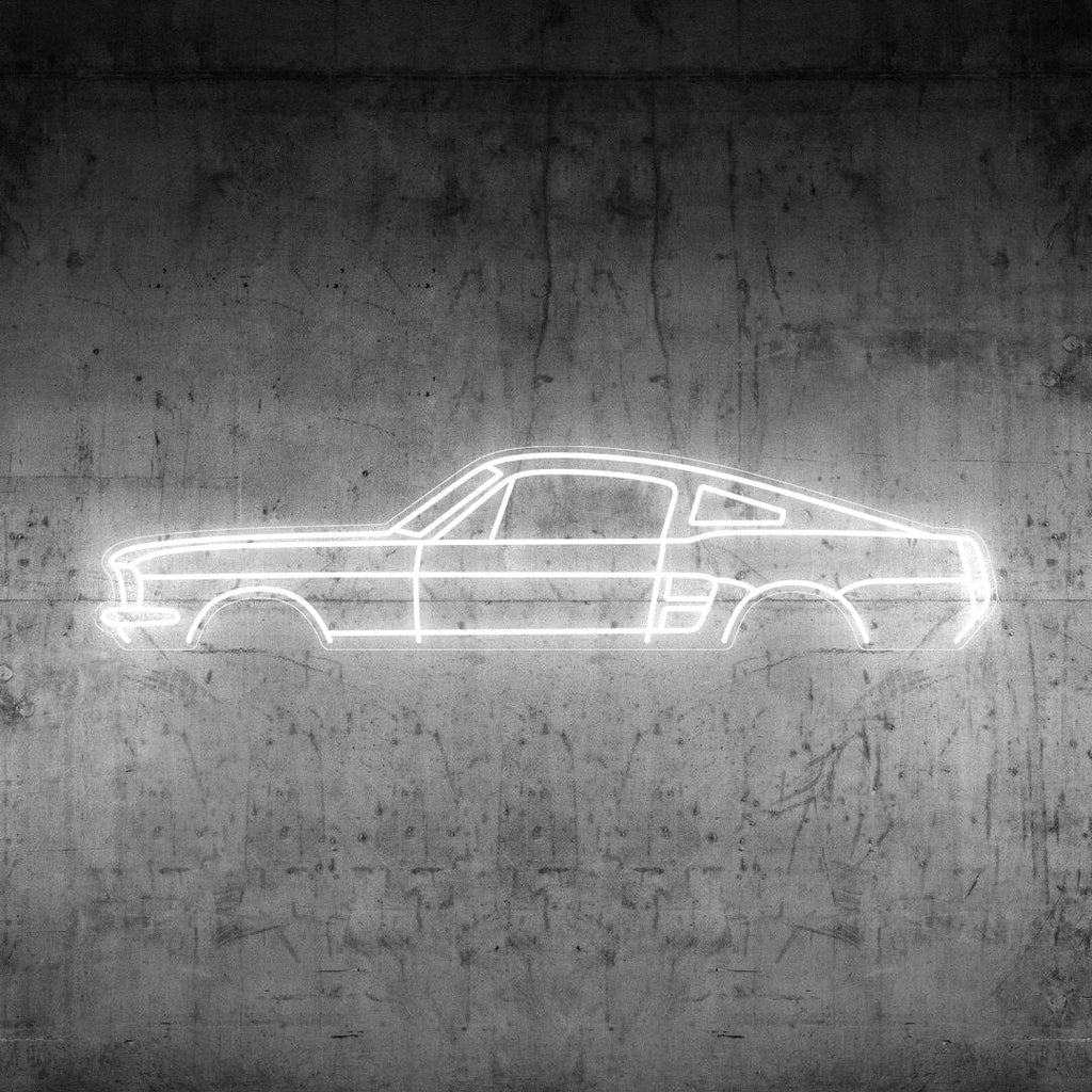 Mustang Fastback 1967 Neon Silhouette