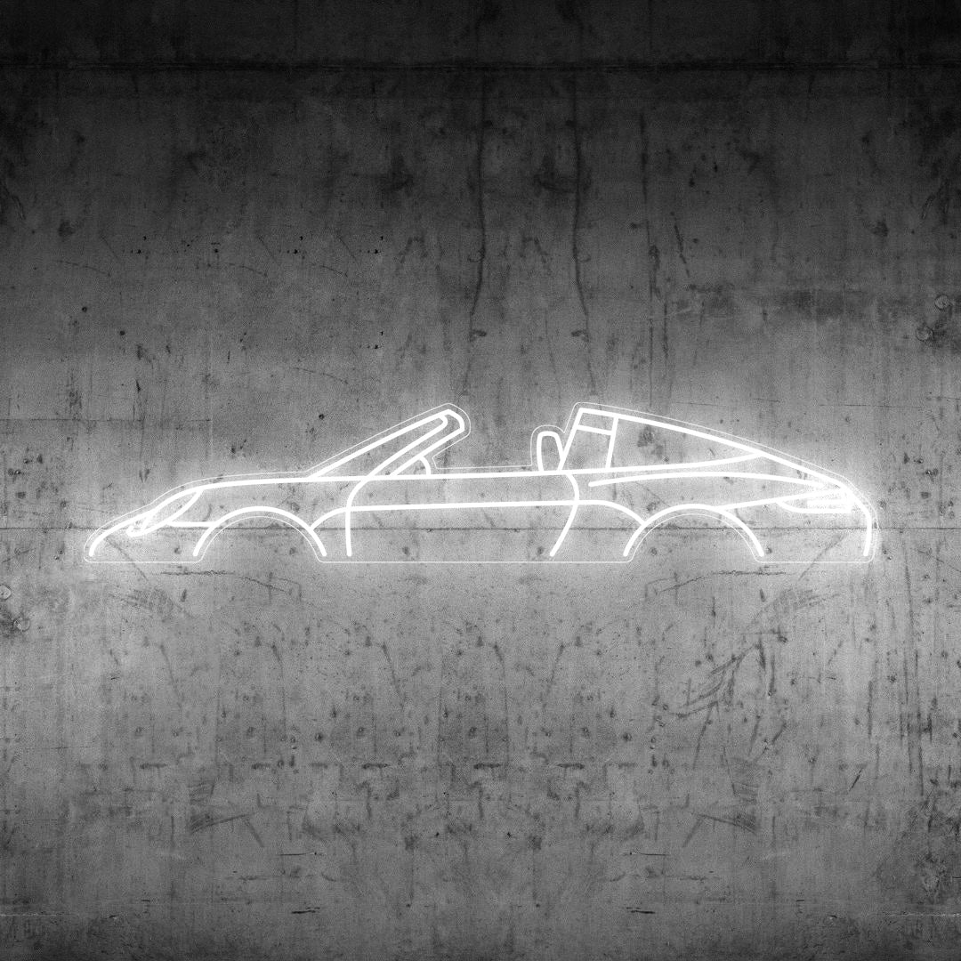 911 991 Targa Neon Silhouette
