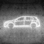 Golf 8 Neon Silhouette