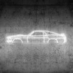Mustang Fastback 1969 Neon Silhouette