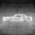 Mustang 1967 Coupe Neon Silhouette