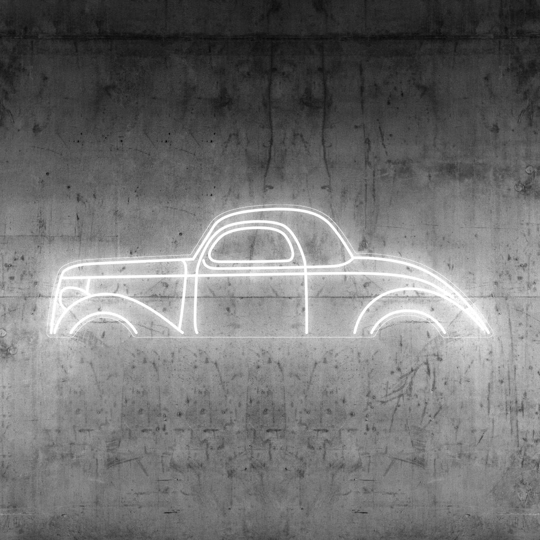 Coupe 1936 Neon Silhouette