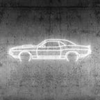 Challenger 1970 TA Neon Silhouette