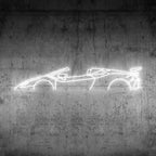 Huracan Spider Neon Silhouette