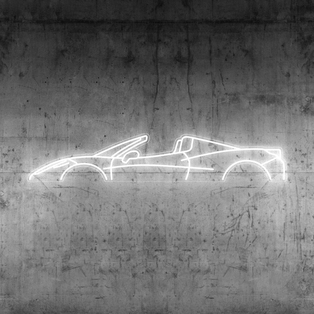 458 Spider Neon Silhouette