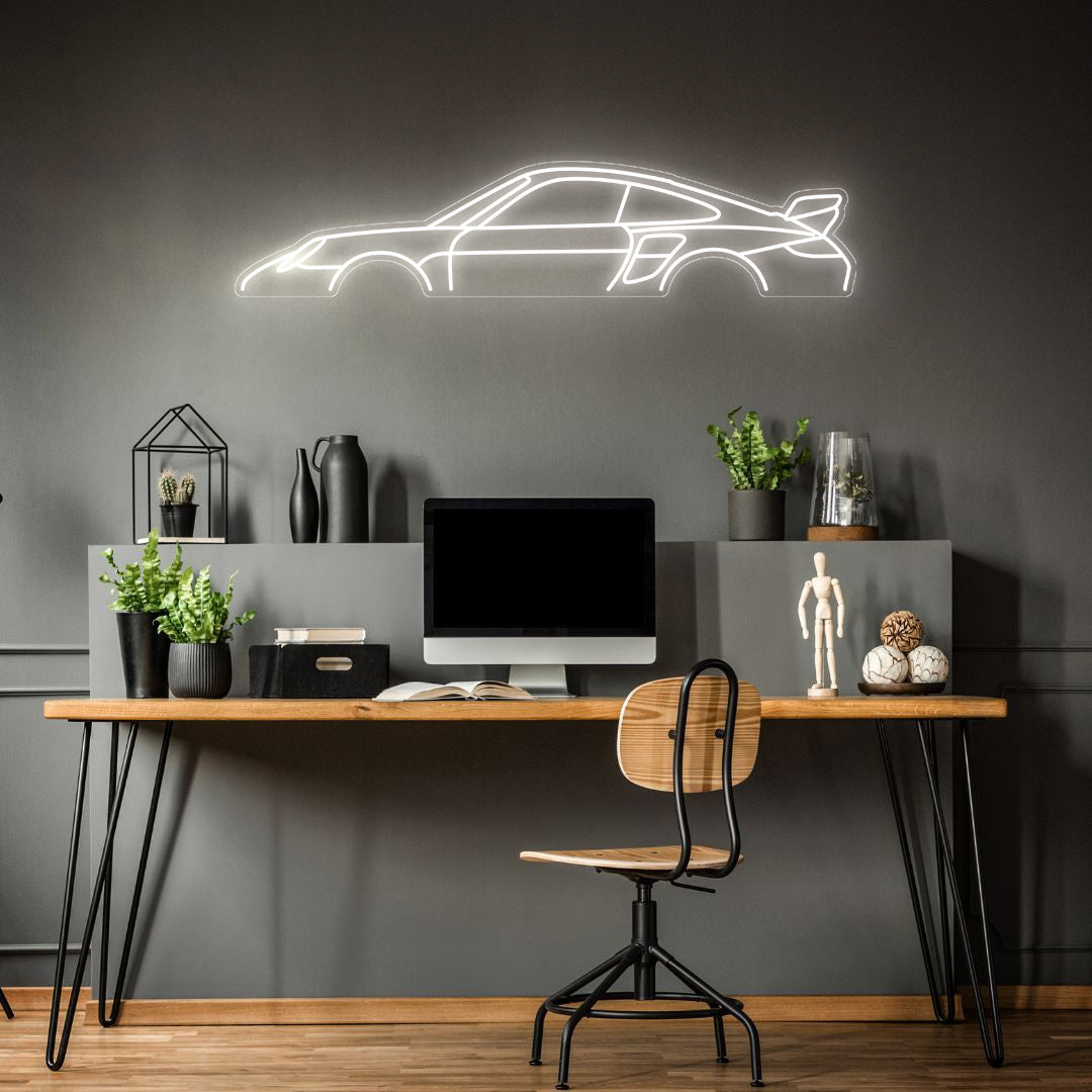 911 997 GT2 Neon Silhouette