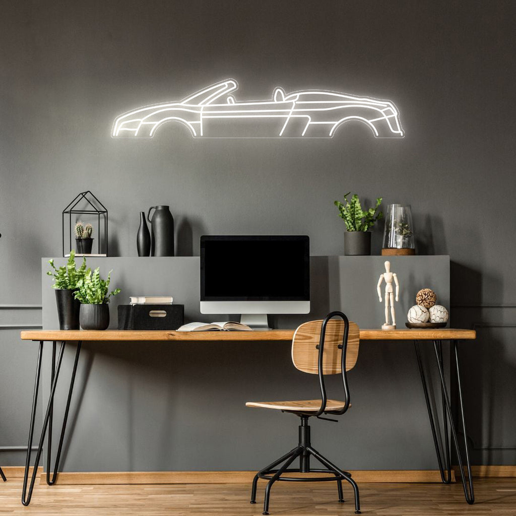 R8 Cabrio Neon Silhouette