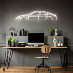 Taycan 4S Neon Silhouette