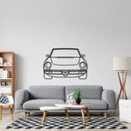 Alfa Spider Front Silhouette Metal Wall Art