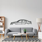 Mercedes E55 AMG W211 Classic Silhouette Metal Wall Art