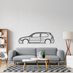 Golf GTI mk4 Detailed Silhouette Metal Wall Art