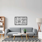 Cobra 1985 Frame Silhouette Metal Wall Art