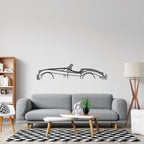 XK 140 convertible Classic Silhouette Metal Wall Art
