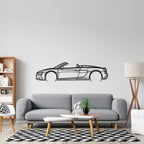 R8 V10 Spider 2022 Detailed Silhouette Metal Wall Art