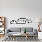 240sx s14.5 Detailed Silhouette Metal Wall Art